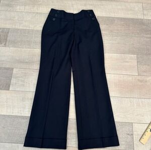 ANN TAYLOR Women's Black Wide-Leg Dress Pants